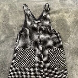Zara black and white overall dress,Size:10 girls